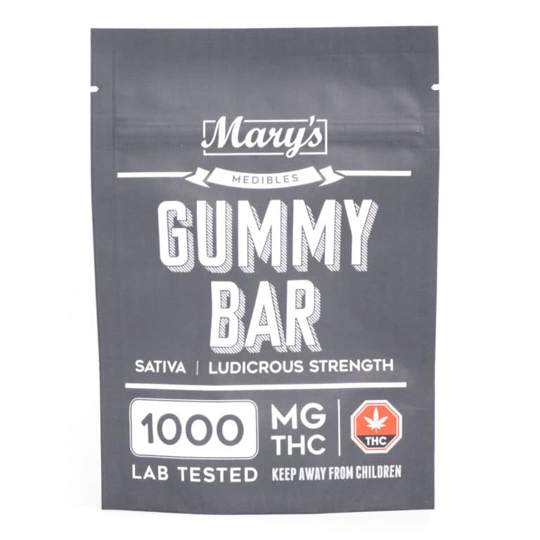 1000mg THC Sativa Gummy Bar (Mary’s Edibles)
