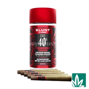Stiiizy .5G 40’s Infused Mini Blunts 5 Pack (2.5g) – Strawberry Cough