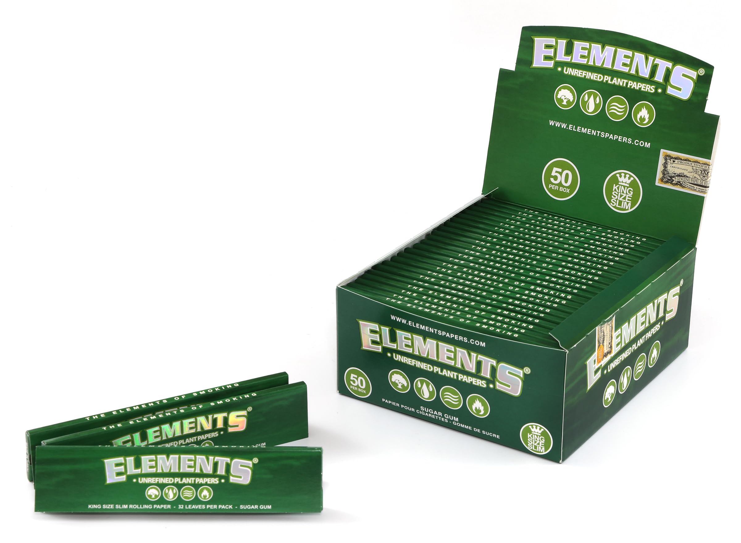 Elements – Rolling Papers + Tips – Green