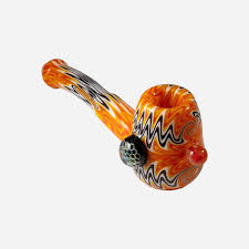 Glass Pipe – Orange Swirl (Large)